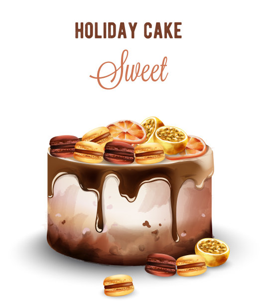 法式马卡龙假日甜蛋糕图片下载