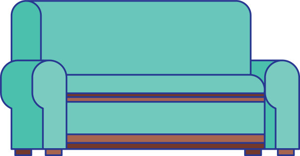 沙发图标形象平面设计图片下载