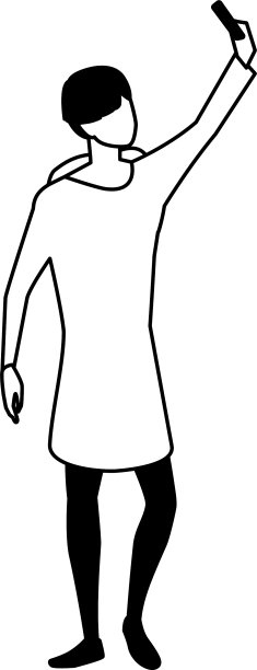 年轻人站在白色的背景上图片下载