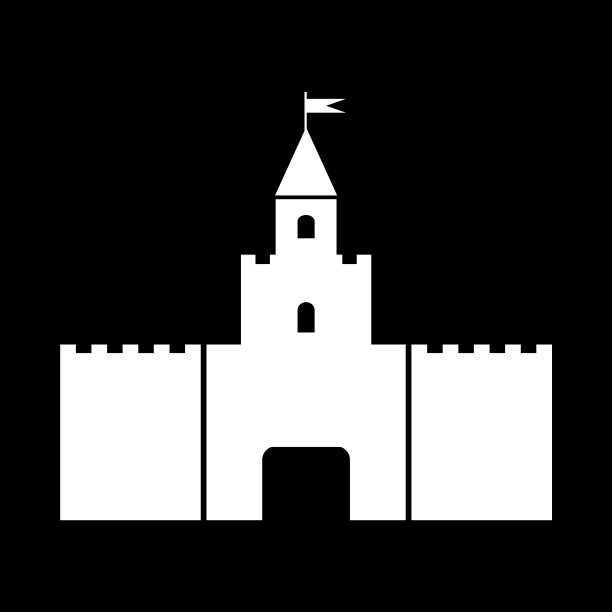 黑色城堡图标图片下载