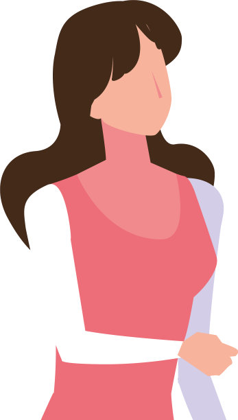 白底上的年轻女子图片下载