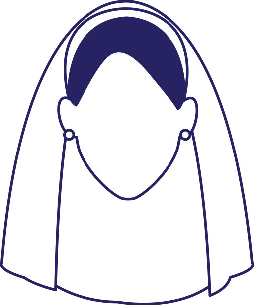 阿凡达女人与面纱图标平面设计图片下载