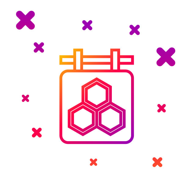 彩线悬挂标志与蜂窝隔离图片下载