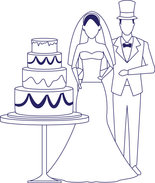 阿凡达夫妇站在旁边举行婚礼图片下载