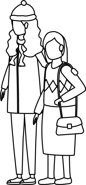 可爱的祖母和女儿使用圣诞帽图片下载