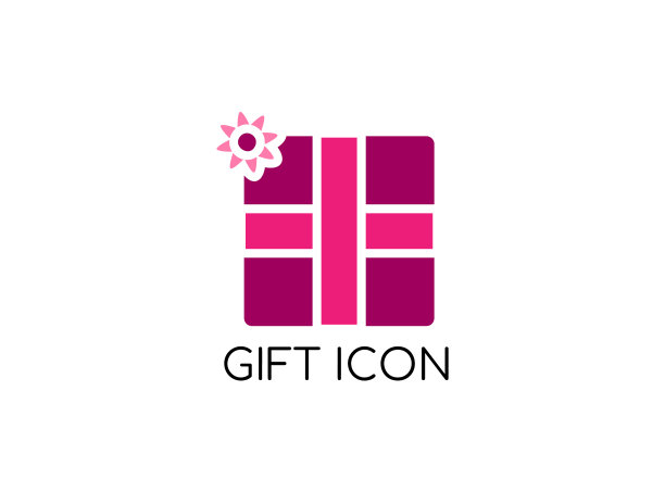 简单可爱的图标礼物，现代概念图片下载