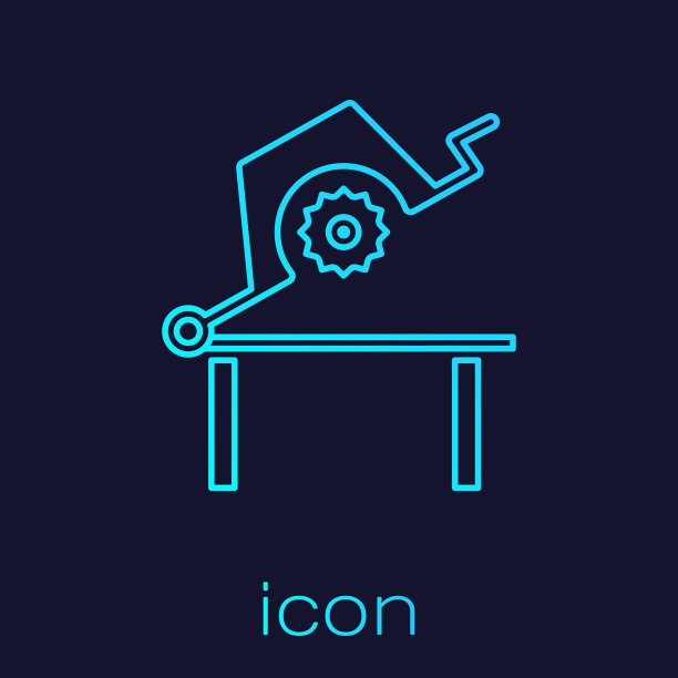 绿松石线表锯木工图标图片下载