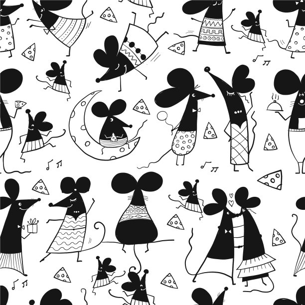 有趣的鼠标无缝模式为您的设计图片下载