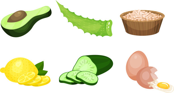 健康的食品配料设置天然排毒图片下载