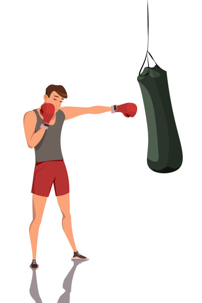 在健身房进行拳击训练图片下载