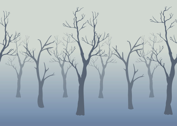 可爱的无缝图案与树木图片下载