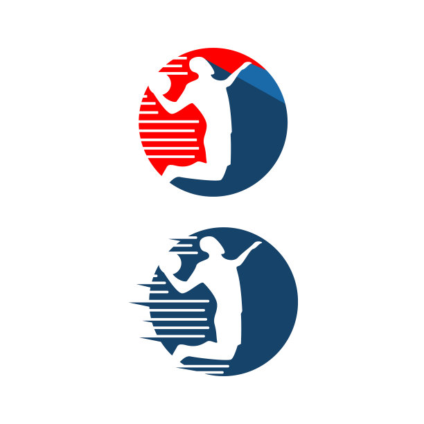 手球标志标志抽象色彩剪影图片下载