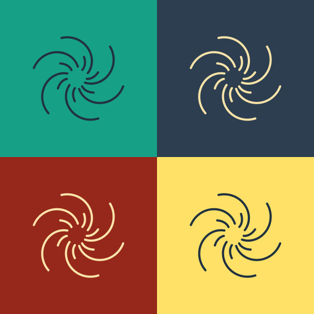 彩色黑洞图标孤立在彩色背景上图片下载