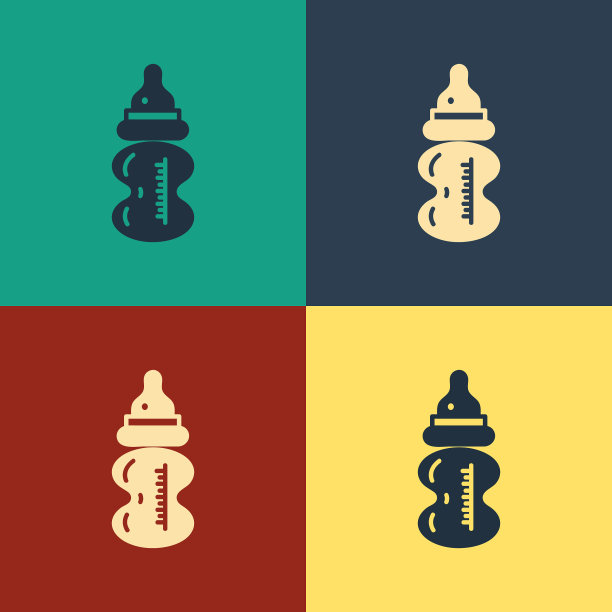 颜色瓶图标孤立的颜色图片下载