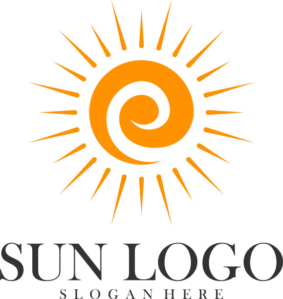 太阳标志设计模板图标符号图片下载