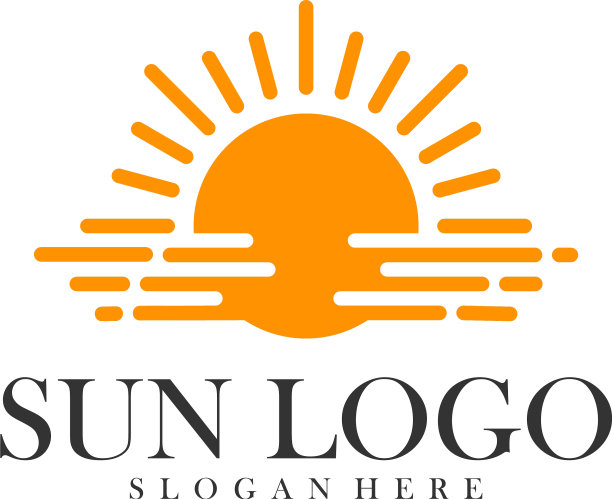 太阳标志设计模板图标符号图片下载
