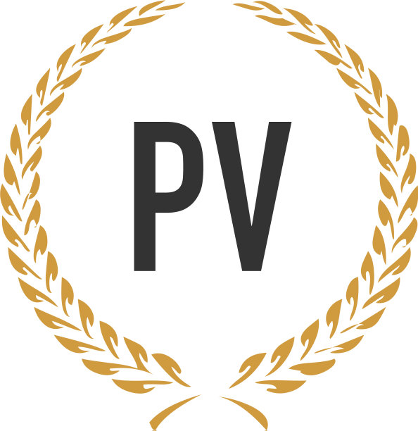 PV字母小麦奢华简约Logo图片下载