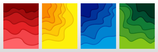 设置3d抽象背景和剪纸形状图片下载