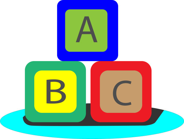 ABC玩具简单的剪贴艺术图片下载