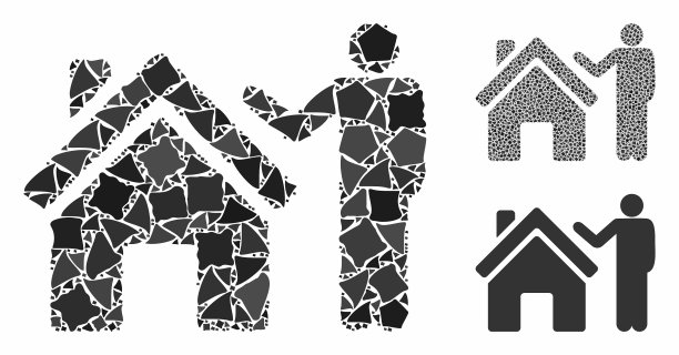 房地产买家组成图标不等元素图片下载