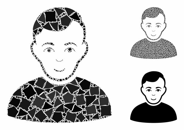 用户马赛克图标碎片图片下载