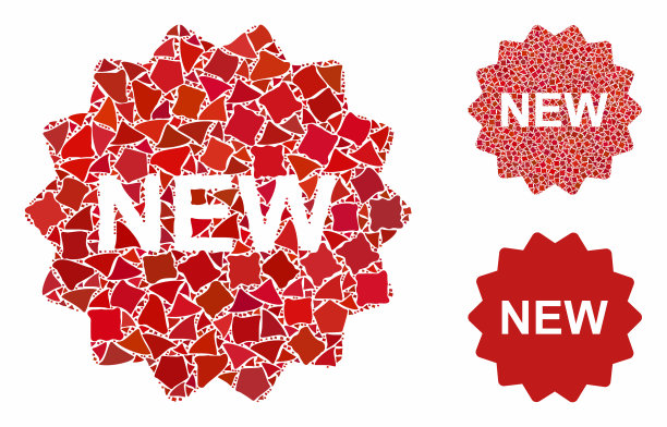 新的马赛克图标不均衡的元素图片下载