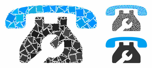 修理服务电话组成图标不等图片下载