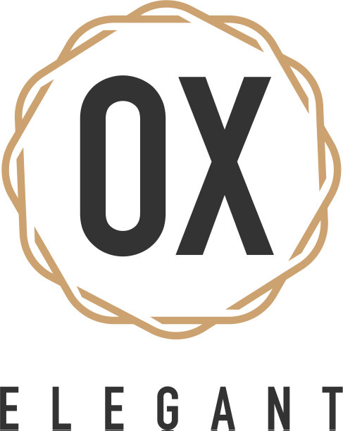字母OX奢华简约优雅Logo图片下载