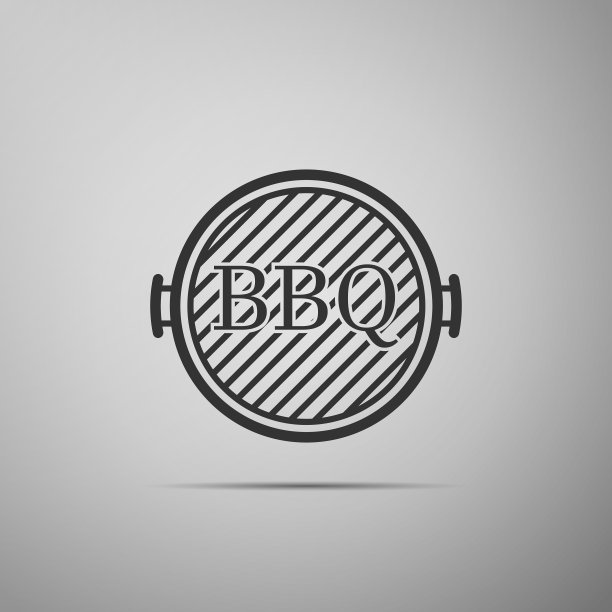 黑色烧烤架图标孤立在灰色图片下载