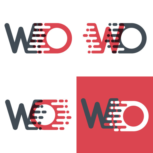 两个字母的标志，强调速度粉色和黑色图片下载