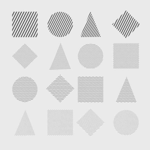 时尚几何形状集图片下载