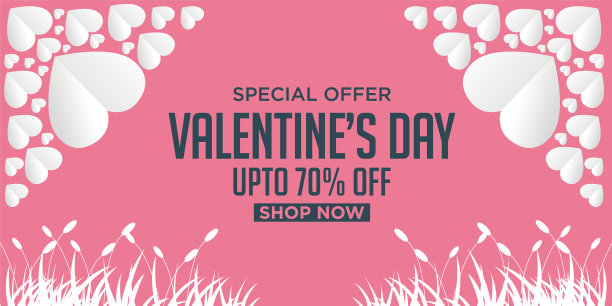 现代简单的情人节销售背景图片下载