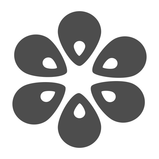 六瓣花实心图标花图片下载