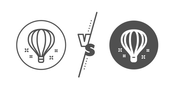 气球线图标天空旅行标志图片下载