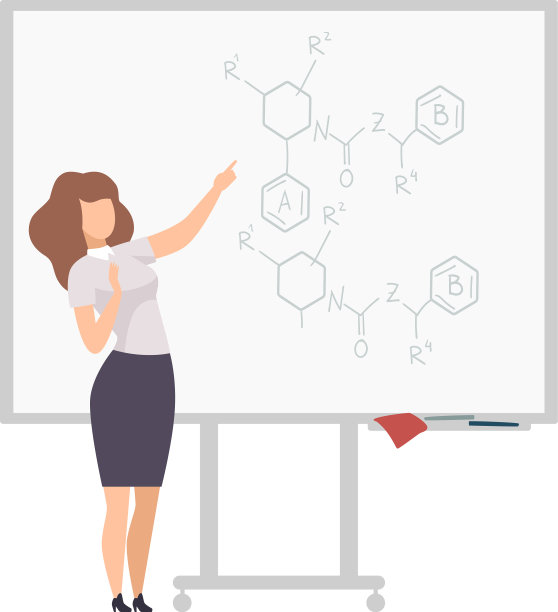 年轻无名的化学女老师站在那里图片下载