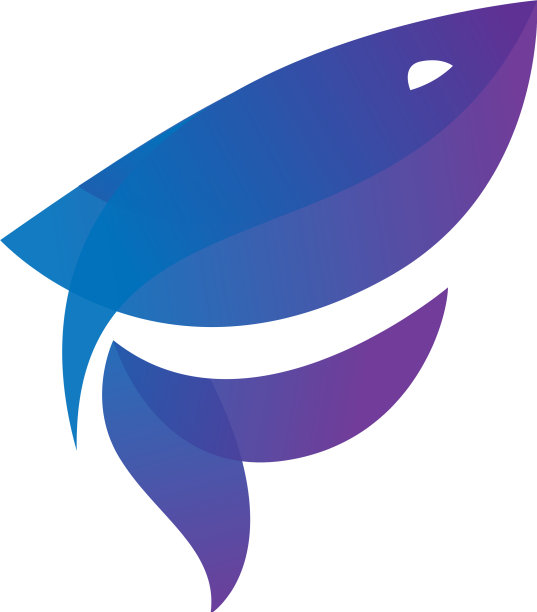 抽象鱼类设计标志模板图片下载