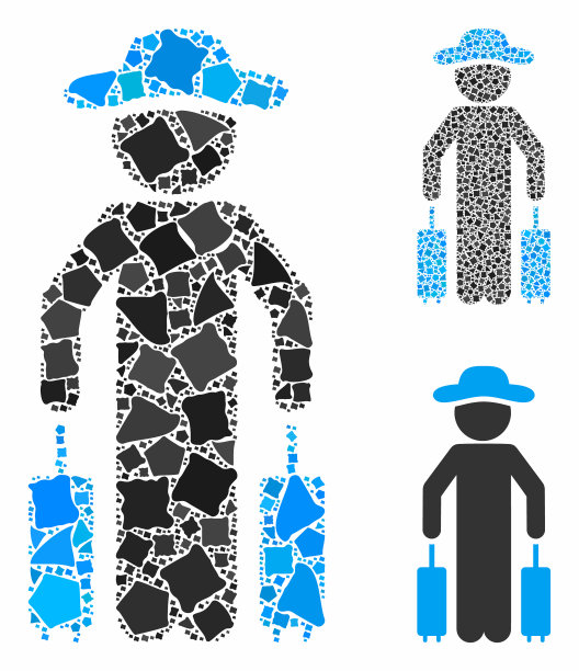 绅士乘客马赛克图标结节图片下载