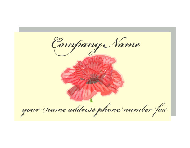 一张美容院的水彩画名片图片下载