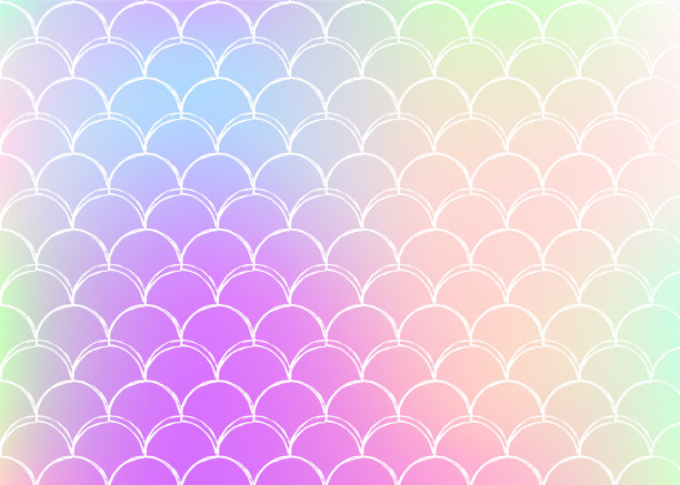 全息缩放背景与梯度美人鱼图片下载