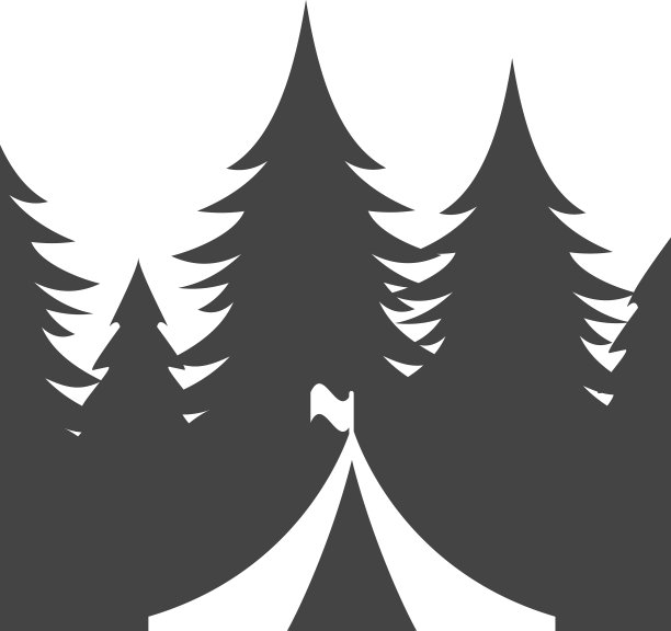 帐篷露营图标设计模板孤立图片下载