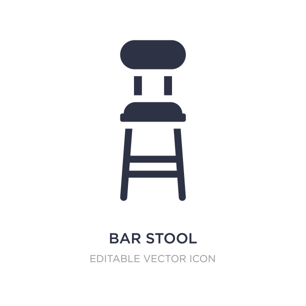 酒吧凳子图标上的白色背景简单的元素图片下载