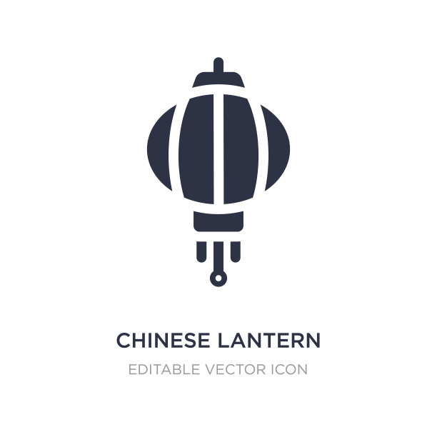 中国灯笼的图标在白色的背景上简单图片下载