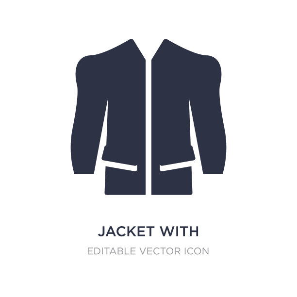 夹克口袋图标上的白色背景图片下载