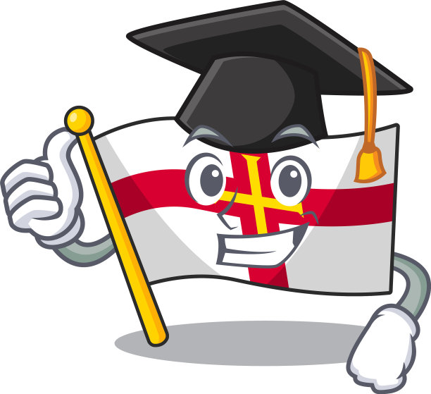 毕业旗根西与卡通形状图片下载