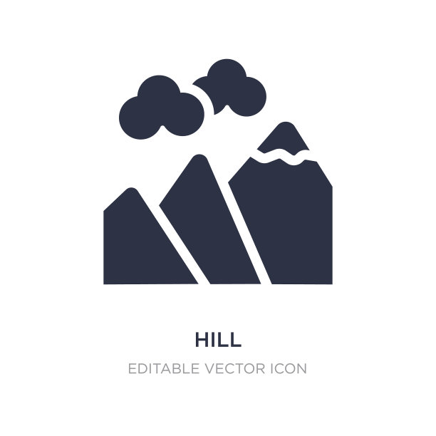 小山图标上的白色背景简单的元素图片下载