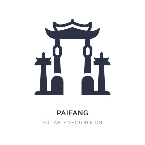 牌坊图标上的白色背景简单的元素图片下载