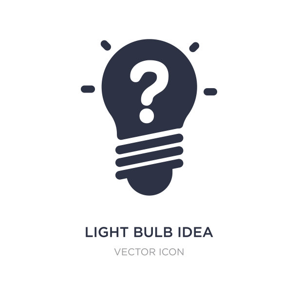 灯泡的想法图标上的白色背景简单图片下载