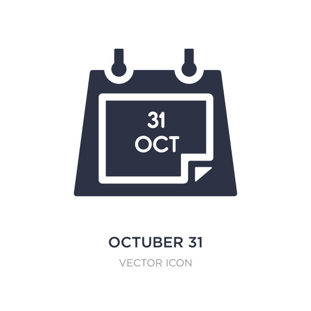 10月31日白色背景上的图标简单图片下载