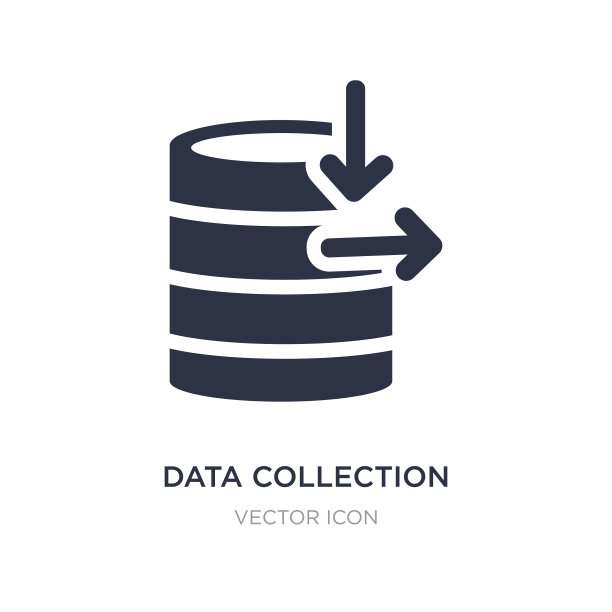 数据收集图标上的白色背景简单图片下载