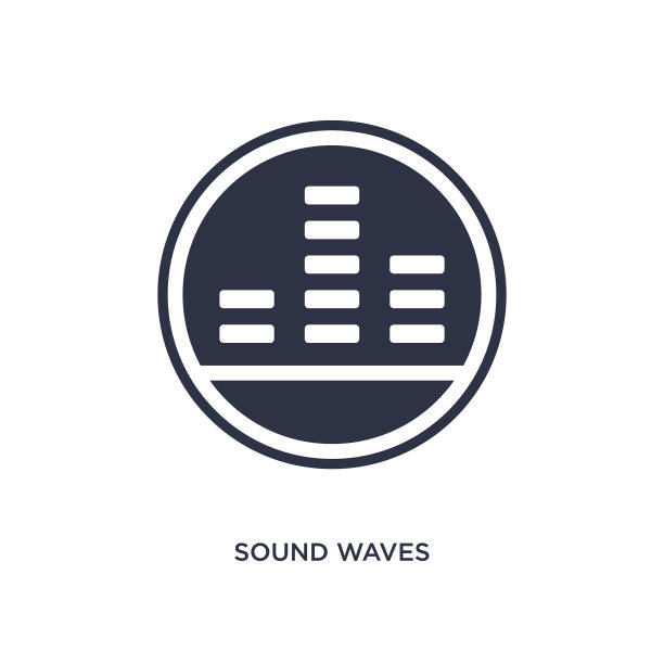 声波图标上的白色背景简单图片下载